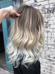 Platinum Blonde Balayage Ombre With Natural Root By Amy Ziegler Platinum Blonde Balayage Balayage Hair Ombre Hair Blonde