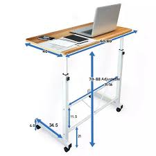 Wooden Adjustable Height Computer Desk Student Dorm Folding Table Computer Desk Bedside Desk Mobile Small Computer Desk Adjustable Computer Desk Computer Desk