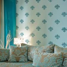 Parisian Stencil Fler De Lys Motif Wall Stencils Wall Texture Design Wall Painting Living Room Asian Paints Wall Designs