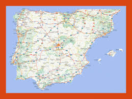 Europe map on blurred background. Road Map Of Spain And Portugal Maps Of Spain Maps Of Europe Gif Map Maps Of The World In Gif Format Maps Of The Whole World