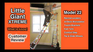Werner ladders, little giant ladders, louisville ladders Little Giant Xtreme Ladder Review Model 22 With Ratchet Levelers Youtube