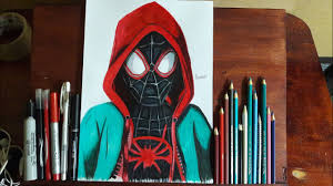 Made with copic markers, holbein and luminace pencils on a3 perfect coloring paper.📲 follow◎ facebook. Speed Drawing Miles Morales Spider Man Into The Spider Verse Youtube