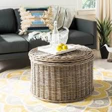 Jerry Wicker Storage Coffee Table Gray In 2020 Coffee Table Grey Coffee Table Grey Wood Coffee Table