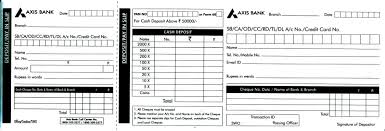 Bank deposit withdrawal slip stock image image of service. Neft Forms Axis Bank Cheque And Cash Deposit Pay In Slip