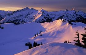 Winter Mountain Sunset Wallpapers Top Free Winter Mountain Sunset Backgrounds Wallpaperaccess