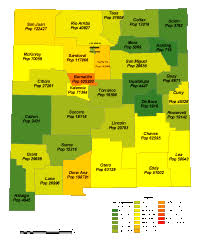 35 Marked Map New Mexico Counties