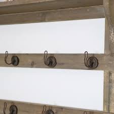 The original coat rack and shelf unit with generous space between each hook. Rustic Wooden Wall Shelf With Hooks