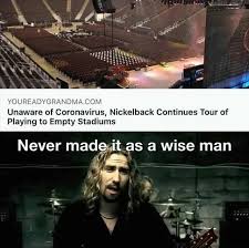 Jimi hendrix click to tweet. Youreadyg Unaware Of Coronavirus Nickelback Continues Tour Of Playing To Empty Stadiums Never Made It As Wise Man 2
