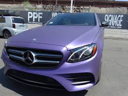 A friend of ours had a mercedes c class he wanted to look extra special. Matte Metallic Purple Mercedes Benz Sun Diego Wraps Vehicle Wrap Clear Bra Commercial Printing