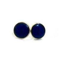 DARK BLUE Stud Earrings, Blue Earrings, Statement Studs ...
