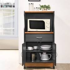 Microwave Kitchen Cart In Gray Oak Hodedah In 2020 Small Kitchen Storage Grey Oak Kitchen