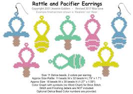 Rattle And Pacifier Earrings Sova Enterprises