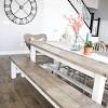 The rectangle dining table features a trestle style base, perfecting the rustic, farmhouse style. 1
