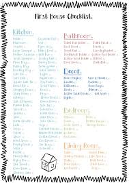 Setting up a new home from scratch? Free Printable Check List For The Essentials To Buy For A First House Minus The Obvious D House Checklist First Home Checklist New Home Checklist