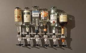 Browse our selection of liquor bottles wall clocks and find the perfect design for you—created by our community of independent artists. Amazon Com Liquor Dispenser Bar Butler 4 Bottle Wall Mounted Bottle Beverage Stand Wall Bracket Drink Wine Dispenser Solo Optic Spirit Drinkware Set Iced Beverage Dispensers