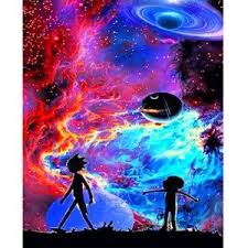 Fondo para computadora hd 720p de lobos. 5d Diy Diamond Painting Resin Cross Stitch Kits Diamond Etsy In 2021 Rick And Morty Poster Rick I Morty Cartoon Wallpaper
