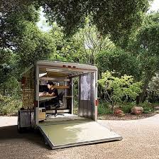 Mobile Home And Small Office On Wheels 2 Redesign Ideas Recycling Old Trailers Backyard Office Cargo Trailers Office Pods