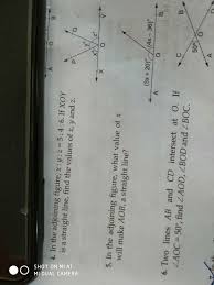 Taking into account that x + y = x + x + b = a, one can obtain the following formulas for finding x and y In The Adjoining Figure X Y Z 5 4 6 If Xoy Is A Straight Line Find The Values Ofx Yandz Brainly In