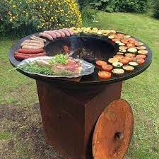 wholesale outdoor camping rust steel firepit table from m alibaba com fire pit fire pit backyard fire pit table