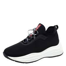 Knit shoes have unique options for simplification. Prada Sport Black Knit Fabric Athletic Sneakers Size 40 5 Prada Sport Tlc
