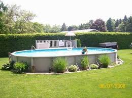Landscaping Around Above Ground Pools Pools In Ground Above Ground Pools Spas Galle Hinterhof Pool Landschaftsbau Gartenpools Pool Uber Dem Boden