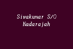 Singa & co., the firm merged with messrs. Sivakumar S O Nadarajah Lawyer In Jalan Pantai Baru