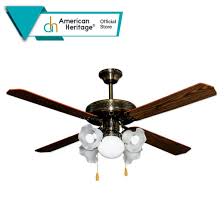 This fan is sort of very best for bigger inside rooms as much as 20 ft. American Heritage Decorative 52 Antique Design Ceiling Fan With 4 Blades Ahcf Econ Shopee Philippines