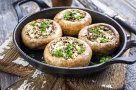 Champignons Farcis Au Parmesan Et Noisettes Champignons Farcis Recette Champignons Farcis Recettes De Cuisine