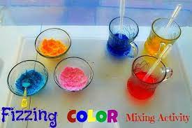 Fun hands on activity for toddlers: Science Experiments For Kids Fizzing Color Mixing Activity Fun Littles