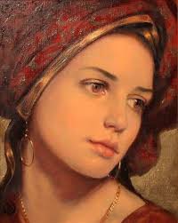 Ken Hamilton 1956- Portrait: Gipsy girl
