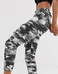 Bershka Black Cargo Pants With Chain Bershka Camo Utility Cargo Pants In Gray Asos Cargo Pants Cargo Pants Outfit Camo Outfits
