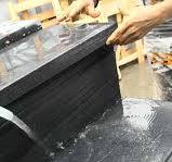 China G654 Polished Honed Flamed Black Granite Slab for Kitchen Countertop  Staircase Interior Decoration Vanity Top Flooring