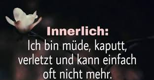 Innerlich Ich Bin Müde Kaputt Verletzt Und Kann Einfach