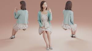 Posed 3D-Woman-091-Aya3D模型- TurboSquid 1938163