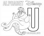 Free little mermaid color by sight words from disney alphabet coloring pages letter u ursula, source:uploaded by user free little. Disney Alphabet Coloring Pages To Print Disney Alphabet Printable