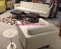American Leather Parker Chair Bison White Leather In Stock