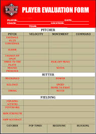 Softball tryout evaluation form template | jotform a softball tryout evaluation form is a document that is used to evaluate the skills of the players during a softball tryout. Player Evaluation Forms For Tryouts Or End Of Season Player Review