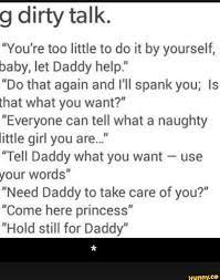 Dirty talk daddy