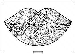Free zentangle lips coloring page printable. Free Printable Zentangle Lips Pdf Coloring Page Love Coloring Pages Mandala Coloring Pages Coloring Pages