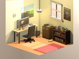 Low Poly Room Cinema 4d Design Low Poly Low Poly Art