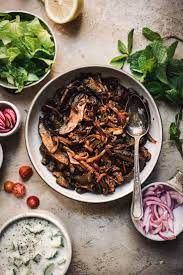 Vegan Shawarma With Portobello Mushrooms Crowded Kitchen Recipe Vegetarian Recipes Shawarma Recipe Stuffed Mushrooms