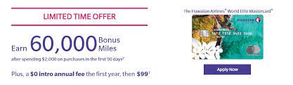 For roundtrip coach travel between hawaii and north america on hawaiian airlines. Barclays 60 000 Hawaiian Airlines Bonus Annual Fee Waived First Year Doctor Of Credit