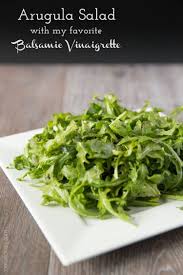 Simple Arugula Salad With The Only Balsamic Vinaigrette Dressing You Ll Ever Need Arugula Salad Dressing Arugula Salad Recipes Argula Salad Recipes