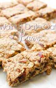 Date Nut Bars A Healthy Breakfast Bar Recipe Recipe Breakfast Bars Healthy Oat Bar Recipes Breakfast Bars Recipe