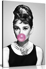 Zie de aanbieding van de verkoper voor volledige details. Audrey Hepburn Bubblegum Chewing Gum Canvas Wall Art Picture Print 24x16in Buy Online In Botswana At Botswana Desertcart Com Productid 58051149