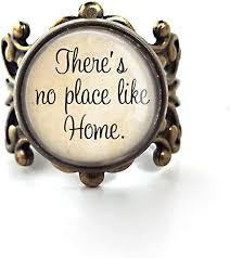Wheeler3designs there s no place like home wizard of oz quote 26x12 wall saying quote vinyl d. Amazon Com Little Gem Girl There S No Place Like Home Wonderful Wizard Of Oz Quote Vintage Bronze Filigree Ring Jewelry