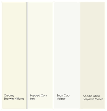 Warm White Trim Paint From Left To Right 1 Creamy Sw7012 Sherwin Williams 2 Popped Corn W B 200 Behr 3 Sn Painting Trim White Painting Trim Trim Color