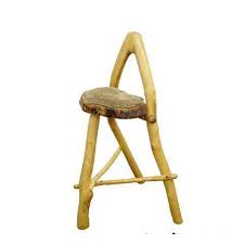Crafting furniture from tree limbs is an art, not a structured science. Handmade Robert Powchik Rustic Log Tree Branch Primitive Wishbone Stool Chair Chairish