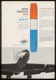 united airlines dc 8 advert with seating chart 1964 united