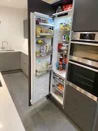 The customers wanted something ultra modern kitchen design. Modern Light Dark Grey Matt Kitchen Island Aeg Appliances Quartz Worktops 3831158 Used Kitchen Hub